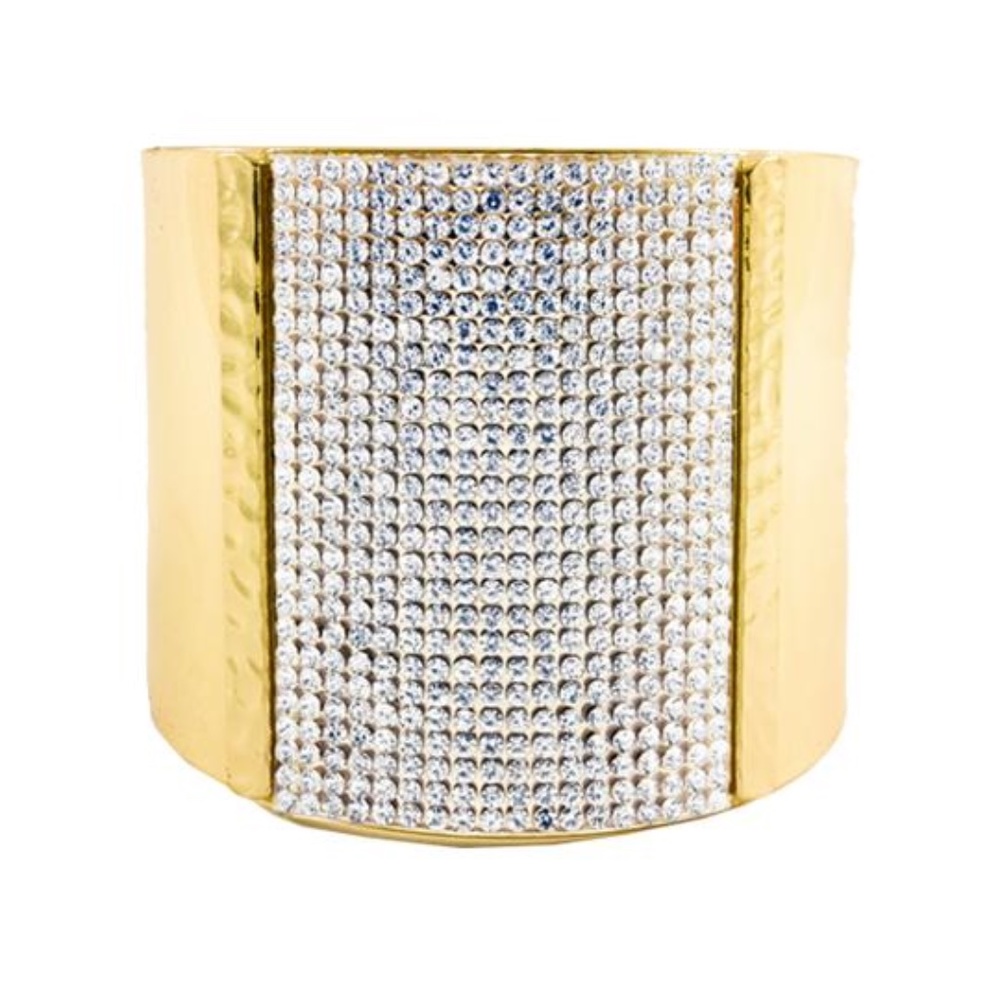 Crystal Encrusted Gold Bracelet